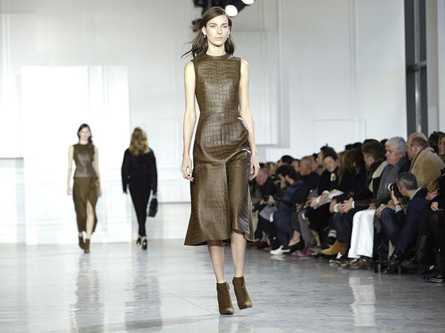 A fabulously functional red carpet option in superluxe crocodile print leather by Jason Wu. (AFP) A fabulously functional red carpet option in superluxe crocodile print leather by Jason Wu. (AFP)