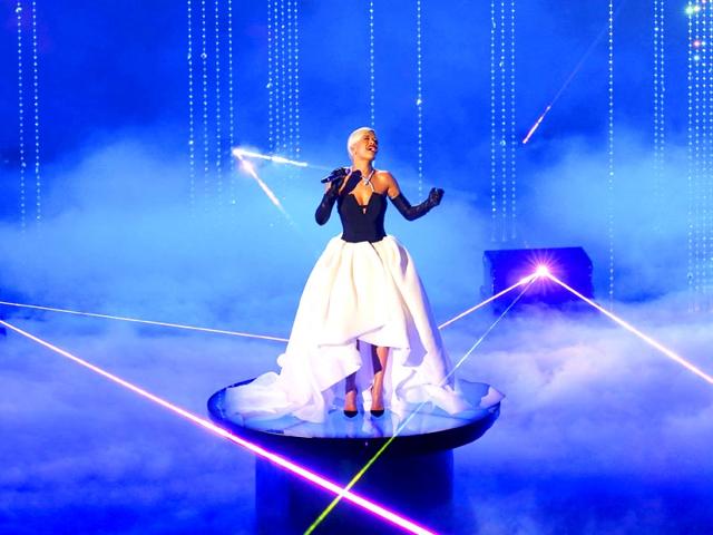 Rita Ora performed her nominated song Grateful from Beyond the Lights. (Photo: Reuters)