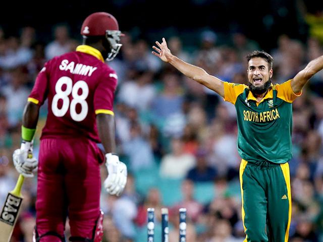 After De Villier's fireworks, Imran Tahir scalped five wickets to have West Indies reeling at 63 for 7. West Indies managed to cross the three-figure mark only due to Jason Holder's 56.