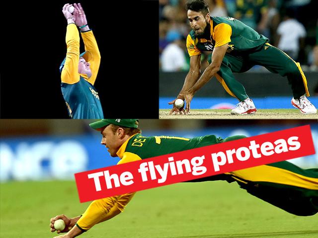 South Africa brought out their pyrotechnics while fielding too. They put their dismal performance against India behind and matched each other catch for catch, dive for dive. David Miller and AB de Villiers were the stand out performers.