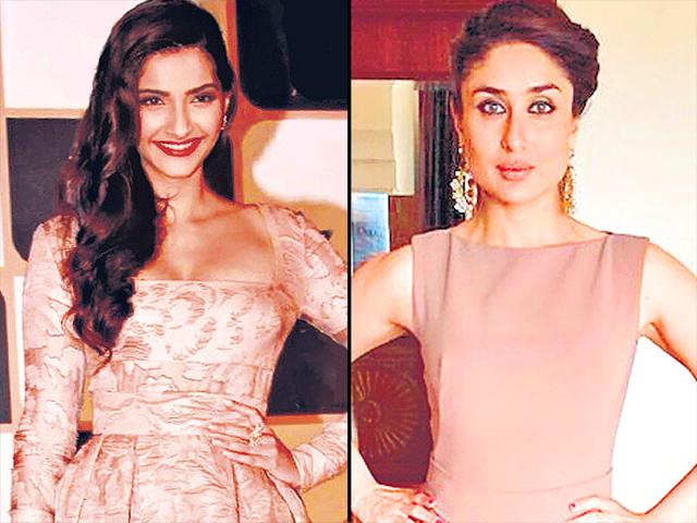 From dusty pink to rose gold, divas are acing sparkling style with varied shades of champagne. We are all inspired by what fashionistas wear, and here's our pick of recent nude-hued hits. (Text: Snigdha Ahuja) Shimmery and lacy champagnes are big for the season, as shown by the diva brigade including Sonam Kapoor (L) in Elie Saab while Silkenblush tones and milky chocolate have also been sported by celebs such as Kareena Kapoor (R) in Gauri and Nainika dress.