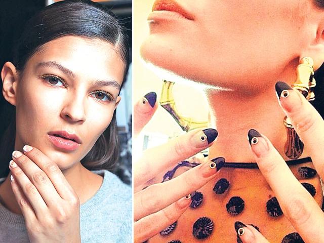 If you don't want to wear drab colours, you can bling up your nails, just leave out an area unpainted. If you don't want to wear drab colours, you can bling up your nails, just leave out an area unpainted.
