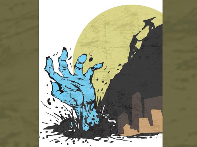 A-team-of-Cornell-University-researchers-who-studied-a-fictional-zombie-outbreak-in-the-US-suggests-heading-for-the-hills-in-the-Rockies-to-save-your-brains-from-the-undead-Illustration-Abhimanyu-Sinha