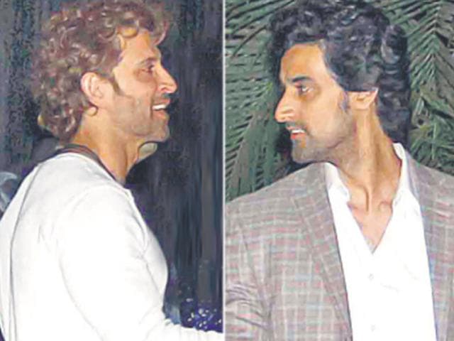 Hrithik Roshan, Kunal Kapoor at a party thrown by Abhishek Bachchan. (Photo: Yogen Shah)