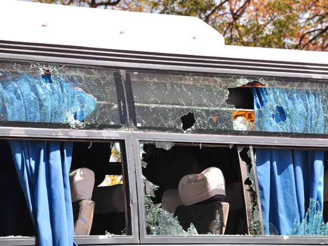The-shattered-panes-of-the-bus-which-was-carrying-officials-of-various-district-cricket-associations-and-was-stonepelted-in-Jaipur-on-Monday-HT-Photo