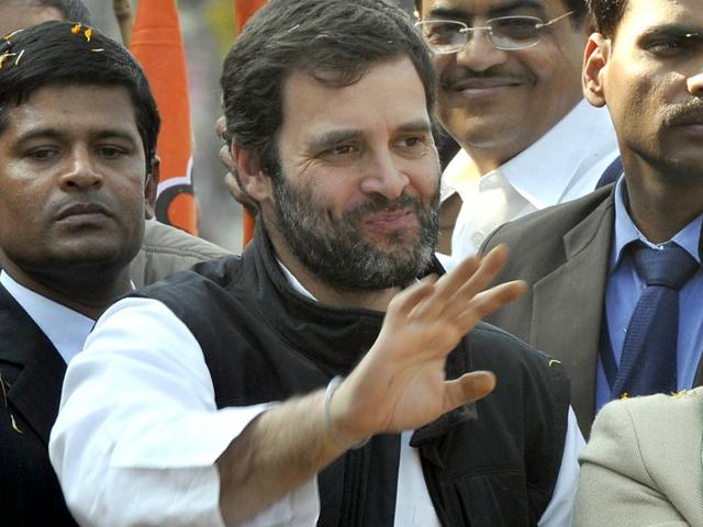 A-file-photo-of-Congress-vice-president-Rahul-Gandhi-campaigning-for-party-candidate-Jai-Kishan-from-Sultahpuri-constituency-ahead-of-the-2015-Delhi-assembly-elections-Mohd-Zakir-HT-Photo A-file-photo-of-Congress-vice-president-Rahul-Gandhi-campaigning-for-party-candidate-Jai-Kishan-from-Sultahpuri-constituency-ahead-of-the-2015-Delhi-assembly-elections-Mohd-Zakir-HT-Photo