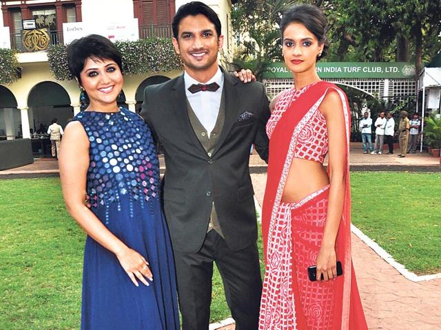 Swastika Mukherjee, Sushant Singh Rajput and Divya Menon at an event at the Mahalaxmi Race Course, Mumbai. (Photo: Yogen Shah)