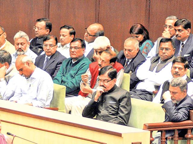 Senior-IAS-and-IPS-officers-attend-the-assembly-during-the-ongoing-session-HT-File Senior-IAS-and-IPS-officers-attend-the-assembly-during-the-ongoing-session-HT-File