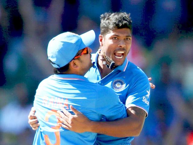 Australia-vs-India-LIVE-Umesh-Yadav-celebrates-with-Suresh-Raina-during-their-Cricket-World-Cup-semi-final-match-in-Sydney-March-26-2015-REUTERS Australia-vs-India-LIVE-Umesh-Yadav-celebrates-with-Suresh-Raina-during-their-Cricket-World-Cup-semi-final-match-in-Sydney-March-26-2015-REUTERS