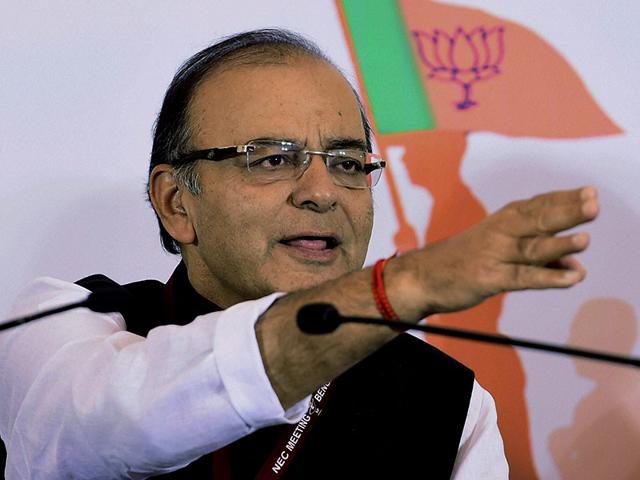 Union-Finance-Minister-amp-senior-BJP-leader-Arun-Jaitley-addresses-a-press-conference-after-the-BJP-National-Executive-Meeting-in-Bengaluru-on-Saturday-PTI-Photo