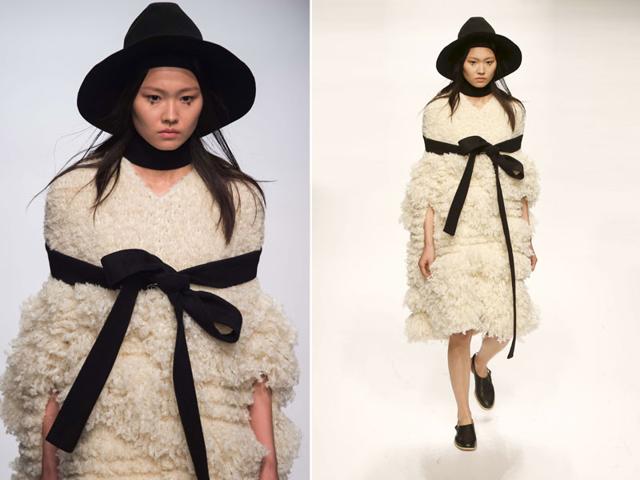 A model parades a creation from the Ban Xiaoxue collection during the Shanghai Fashion Week in Shanghai. (AFP) A model parades a creation from the Ban Xiaoxue collection during the Shanghai Fashion Week in Shanghai. (AFP)