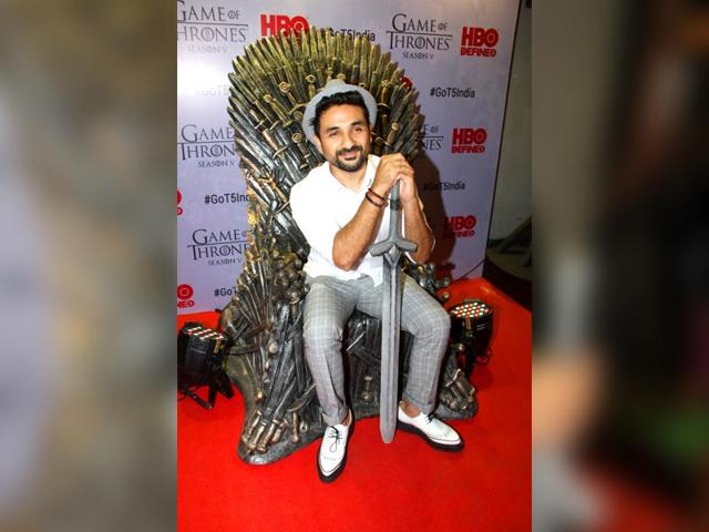 Actor Vir Das at the premiere of film Game of Thrones Season 5 in Mumbai on April 9, 2015. (IANS)