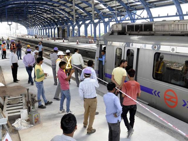 Officials-at-the-Ghitorni-station-were-caught-collecting-tokens-from-passengers-at-exit-gates-and-reselling-them-to-other-passengers-Pankaj-Savita-HT-File-Photo