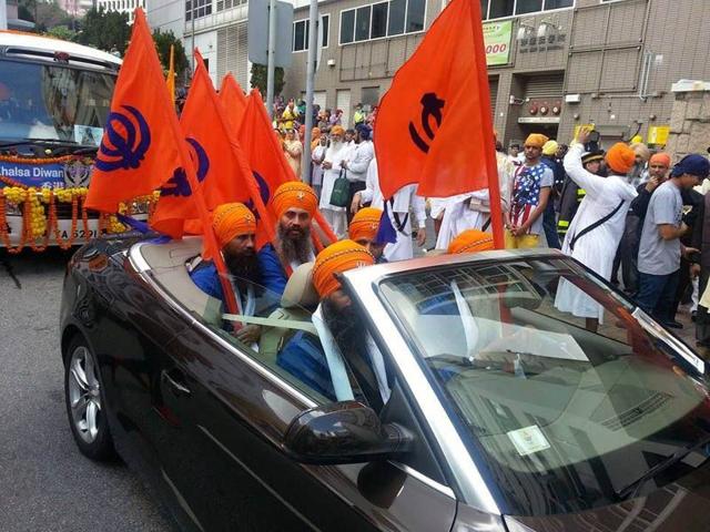 Nagar Kirtan in Hong-Kong ahead of Baisakhi.HT/ Photo