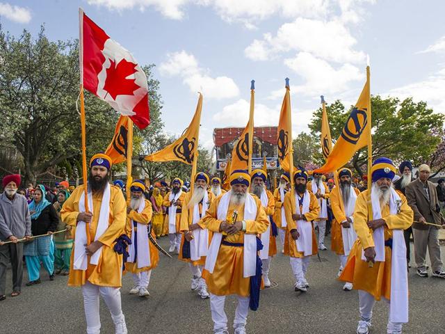 Nagar Kirtan being taken out as a part of Vancouver Vaisakhi Parade 2015. Vancouverdesi.com