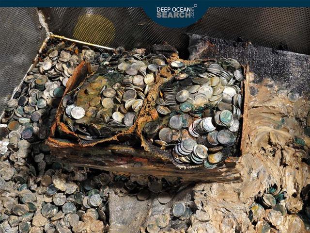 The-wreck--British-steampship-carrying-tons-of-Indian-1-rupee-silver-coins-to-help-fund-Britain-in-World-War-II--has-been-discovered-in-a-record-deep-dive-operation-Photo-Courtesy-Deep-Ocean-Search The-wreck--British-steampship-carrying-tons-of-Indian-1-rupee-silver-coins-to-help-fund-Britain-in-World-War-II--has-been-discovered-in-a-record-deep-dive-operation-Photo-Courtesy-Deep-Ocean-Search