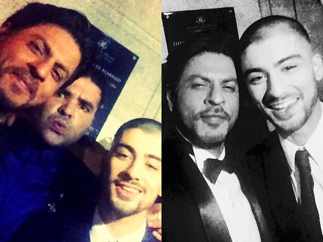 Shah Rukh Khan celebrates Asian Awards win with Zayn Malik | Bollywood ...