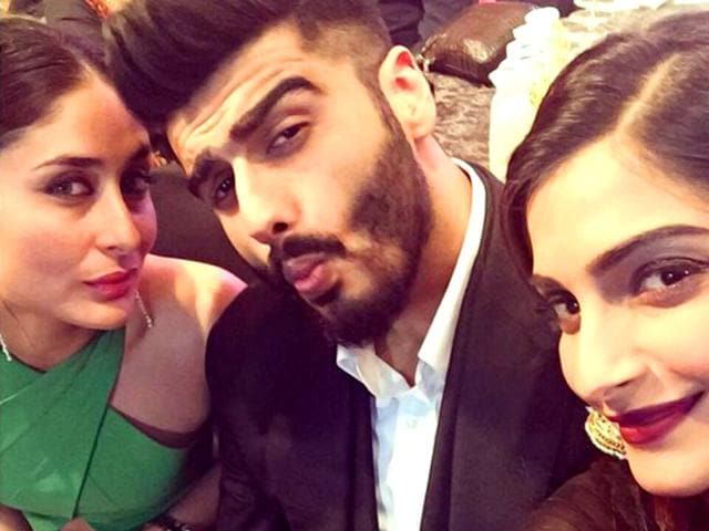What do Bollywood's Kapoors do when they come together at an event? Take epic Sunday selfies, or at least that's what Arjun Kapoor is calling this one which also features Kareena and Sonam. (Courtesy: Twitter)