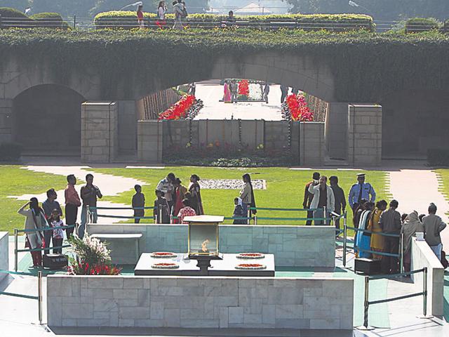 On-what-was-just-a-spot-by-the-Yamuna-rose-Rajghat-a-most-ironic-name-for-the-site-of-the-cremation-of-one-who-had-been-an-opponent-of-the-Raj-which-had-ended-and-had-not-identified-with-the-Raj-that-had-come-in-its-place-Virendra-Singh-Gosain-Hindustan-Times