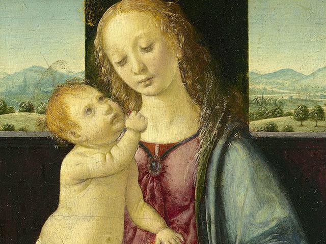 'The Dreyfus Madonna' (or 'Madonna and Child with a Pomegranate') (1469-1470) Oil on panel. 'The Dreyfus Madonna' (or 'Madonna and Child with a Pomegranate') (1469-1470) Oil on panel.