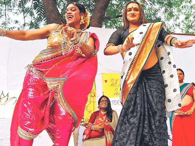 Hijra-activists-Abhina-Aher-and-Laxmi-Tripathi-right-at-Jantar-Mantar-in-New-Delhi-on-April-10-2014-after-the-Supreme-Court-recognised-transgender-rights-Photo-HT