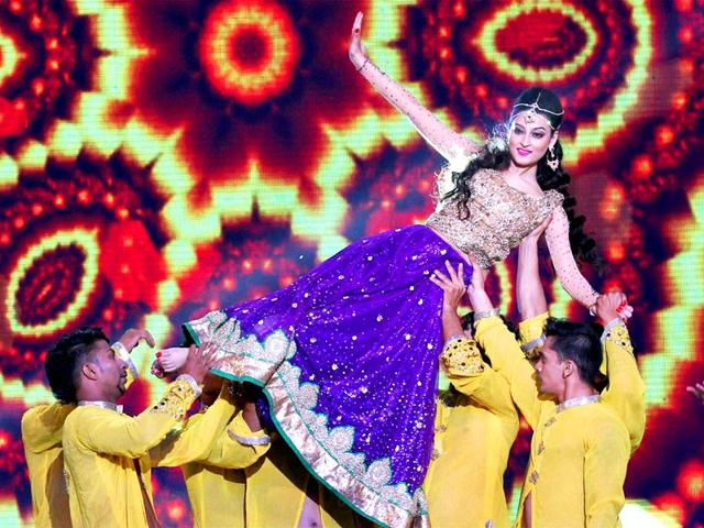 Actor Chandini performs at the Braj Mahotsav. (PTI photo)