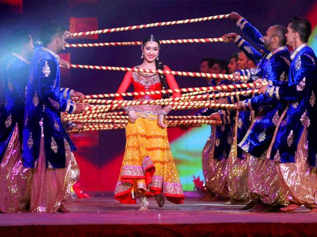Shraddha Kapoor performs during Sri Krishna Mahostav in Mathura. (PTI photo)