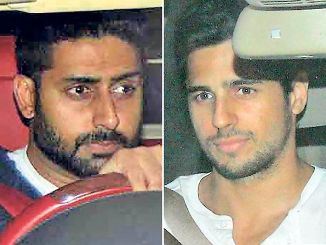 Abhishek Bachchan, Siddharth Malhotra were seen at an event. (Photo: Yogen Shah)