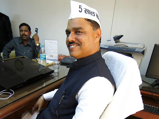 State-law-minister-Jitender-Singh-Tomar-at-his-office-in-Delhi-secretariat-Photo-by-Arvind-Yadav-HT-File-Photo State-law-minister-Jitender-Singh-Tomar-at-his-office-in-Delhi-secretariat-Photo-by-Arvind-Yadav-HT-File-Photo