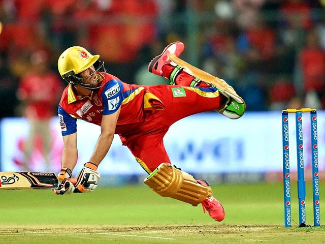 AB de Villiers (47 not out) played some outrageous shots to pile on the score. (PTI Photo)