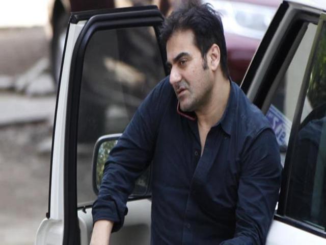 Arbaaz Khan was spotted at brother Salman’s Galaxy Apartments home in Bandra, a day after the superstar was convicted in the 2002 hit-and-run case. (Satish Bate/HT photo)