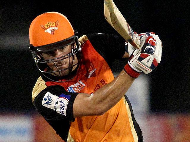 SRH's Moises Henriques hit an unbeaten 74 off 46 balls to power his team to 163/4 against DD in Raipur on Saturday. (PTI Photo)