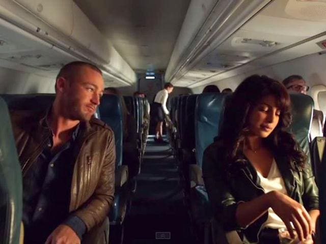 Priyanka Chopra on her way to FBI training academy in a still from Quantico. Priyanka Chopra on her way to FBI training academy in a still from Quantico.