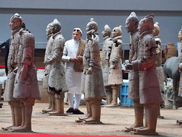 Other terracotta non-military figures are also found in pits and they include officials, acrobats, strongmen and musicians. (PTI Photo)