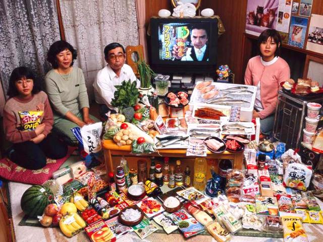 Country : Japan | Food expenditure for one week: $317.25 (source: Peter Menzel's book, "Hungry Planet: What the World Eats.")