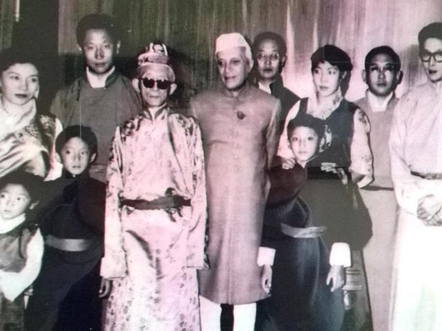 Former-prime-minister-Jawaharlal-Nehru-with-members-of-Chogyal-family-Pramod-Giri-HT-Photo Former-prime-minister-Jawaharlal-Nehru-with-members-of-Chogyal-family-Pramod-Giri-HT-Photo