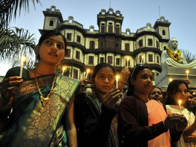 Women-protest-against-increasing-crime-in-Indore-HT-file-photo Women-protest-against-increasing-crime-in-Indore-HT-file-photo