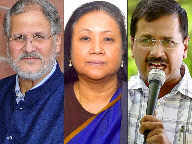 A-combination-photo-of-Delhi-L-G-Najeeb-Jung-senior-bureaucrat-Shakuntala-Gamlin-and-chief-minister-Arvind-Kejriwal-Agencies