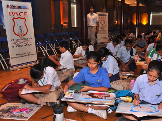 Keeping in mind, the nationwide 'Beti Bachao-Beti Padhao' (save girl child, educate her) campaign launched by Prime Minister Narendra Modi. One of the topics given in the senior category was: ‘Save Girl Child- ‘Beti Bachao, Beti Padhao’. (HT PACE/S Burmaula)