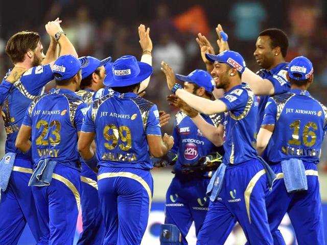 Mumbai-Indians-MI-players-celebrate-after-winning-the-Indian-Premier-League-IPL-2015-final-against-Chennai-Super-Kings-CSK-at-Eden-Gardens-in-Kolkata-on-May-24-Ajay-Aggarwal-HT-Photo Mumbai-Indians-MI-players-celebrate-after-winning-the-Indian-Premier-League-IPL-2015-final-against-Chennai-Super-Kings-CSK-at-Eden-Gardens-in-Kolkata-on-May-24-Ajay-Aggarwal-HT-Photo
