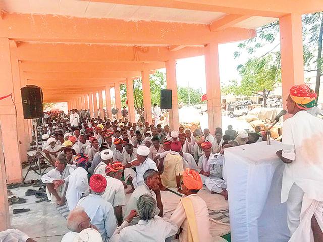 Jats-hold-a-meeting-before-submitting-a-memorandum-to-the-district-collector-at-Dangawas-village-on-Monday-HT-Photo- Jats-hold-a-meeting-before-submitting-a-memorandum-to-the-district-collector-at-Dangawas-village-on-Monday-HT-Photo-