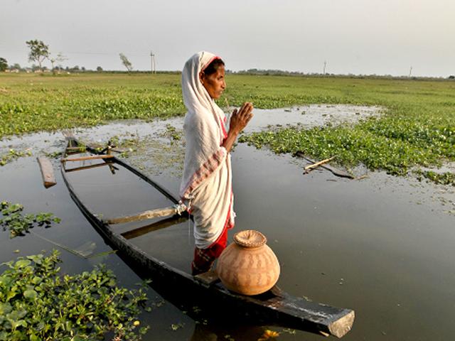 The island of Majuli faces devastating floods and erosion every year. People pray to the river but their homes, and sometimes whole villages, get washed away in its strong currents