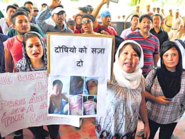 Supporters-of-the-Darjeeling-youth-protested-and-submitted-a-memorandum-to-Deepak-Saharan-DCP-east-on-Wednesday-Gurgaon-HT-Photo Supporters-of-the-Darjeeling-youth-protested-and-submitted-a-memorandum-to-Deepak-Saharan-DCP-east-on-Wednesday-Gurgaon-HT-Photo