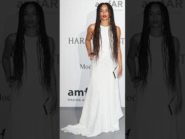 Actor Zoe Kravitz attends amfAR’s 22nd Cinema Against AIDS Gala at Hotel du Cap-Eden-Roc on Thursday. (AP)