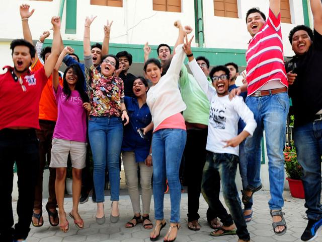 St-Joseph-School-students-celebrate-their-success-in-CBSE-class-12-examinations-in-Bhopal-on-Monday-Mujeeb-Faruqui-HT-photo