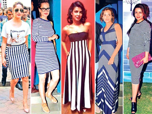 From modern zigzag lines to bold sailor-like motifs, stripes are dominating the runways as well as these actors’ wardrobe. Take a cue.