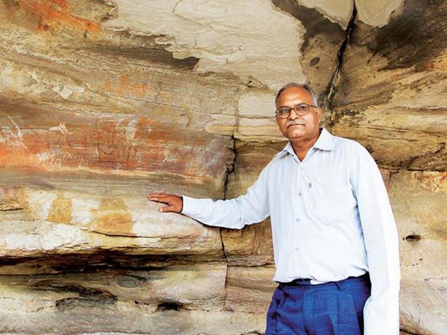 Rajeev Chaubey has work out several pairs of shoes on his missions to find ancient objects in his native district of Raisen. Many of his finds are housed in a museum he helped build. 