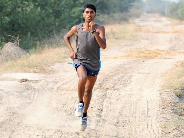 Gurpreet-Pal-now-shuttles-between-Panchkula-and-his-village-which-is-135km-away-to-continue-his-training-SANJEEV-SHARMA-HT-PHOTO Gurpreet-Pal-now-shuttles-between-Panchkula-and-his-village-which-is-135km-away-to-continue-his-training-SANJEEV-SHARMA-HT-PHOTO