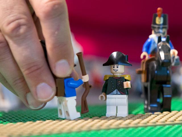 Eric Jousse adjusts a figurine depicting a soldier next to Napoleon (R) in a Malmaison Castle model. (REUTERS/Yves Herman) Eric Jousse adjusts a figurine depicting a soldier next to Napoleon (R) in a Malmaison Castle model. (REUTERS/Yves Herman)