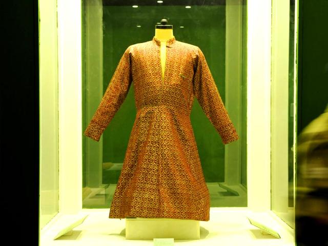 At-the-ongoing-Art-of-Calligraphy-and-Beyond-A-royal-costume-at-the-exhibition-at-the-National-Museum-in-Delhi-which-is-on-until-July-12-All-photos-Saumya-Khandelwal-HT At-the-ongoing-Art-of-Calligraphy-and-Beyond-A-royal-costume-at-the-exhibition-at-the-National-Museum-in-Delhi-which-is-on-until-July-12-All-photos-Saumya-Khandelwal-HT